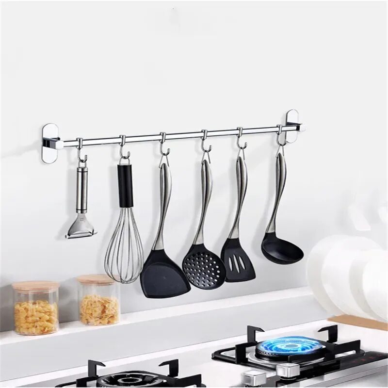 Кухонные аксессуары. Нержавеющие аксессуары. Декоративная нержавейка. Полочки из нержавейки для ванной. Крючки на кухню для поварешек.