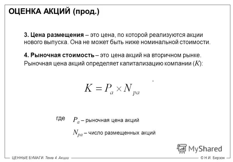 Реализовали акций