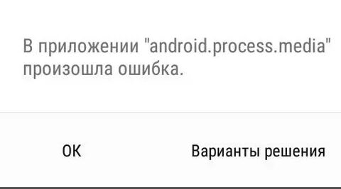 В приложении android process media