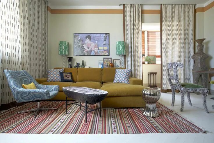 Дизайн интерьера в стиле 60 25 Bright Midcentury Modern Living Room Designs Home Design Lover Mid century mo