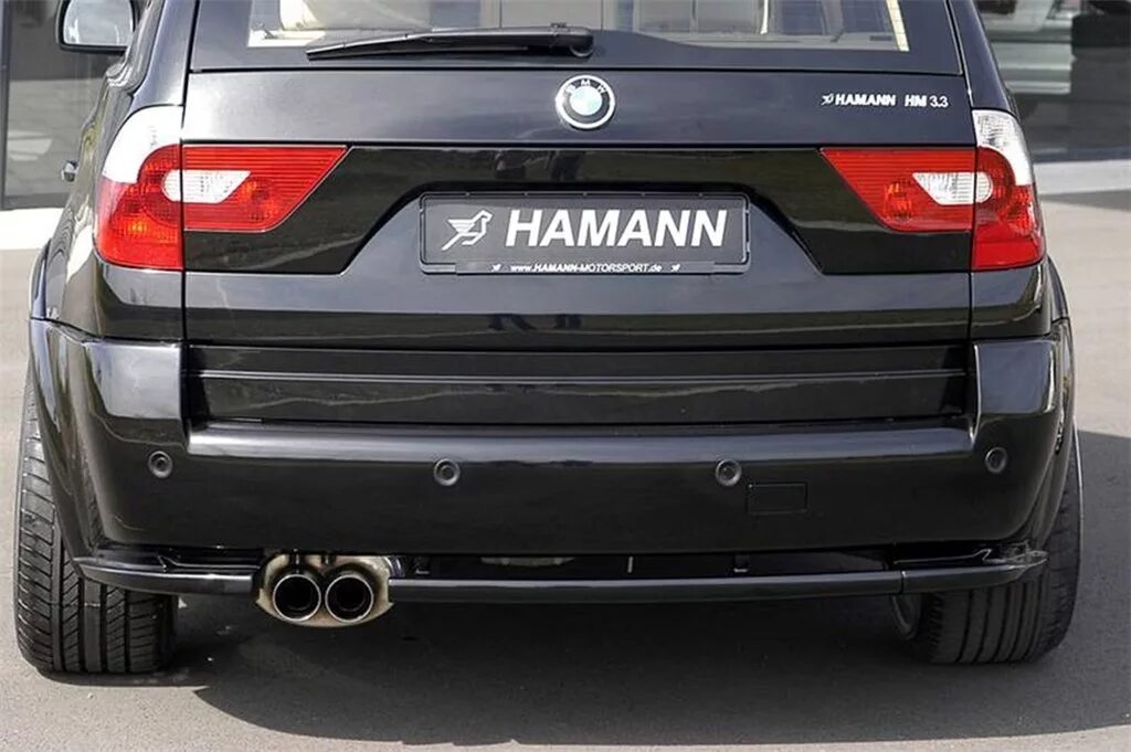 Бмв х3 фонарь. BMW x3 Hamann. BMW x3 e83 выхлоп. BMW x3 e83 аэродинамический обвес. Задний бампер BMW x3 e83.