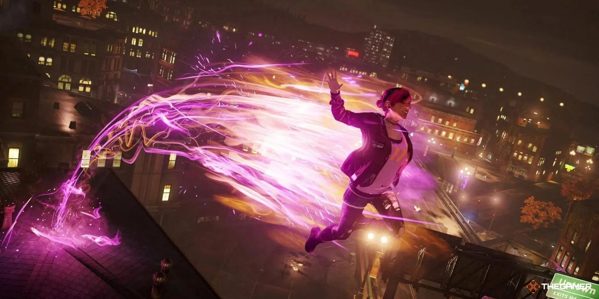 Как называется игра в розовом. Infamous: first light. игра infamous first light. infamous first light ps4. infamous second son неон.