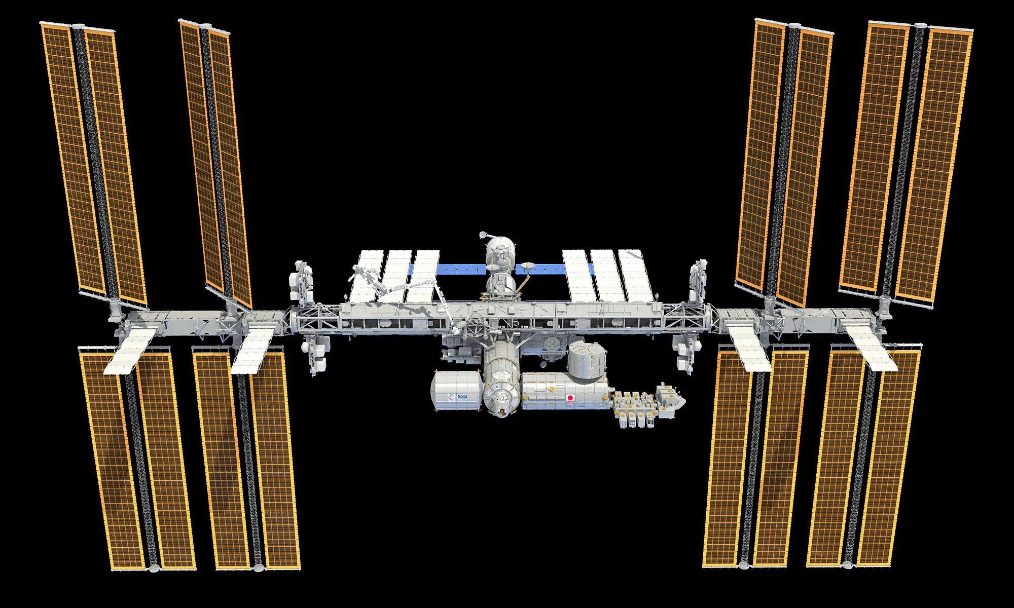 Часть мкс. Международная Космическая станция ISS. 3d модель МКС 3ds Max. Модуль МКС 2д. АТС МКС гребенка.