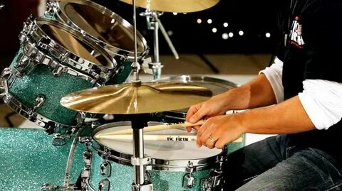 Playing drums