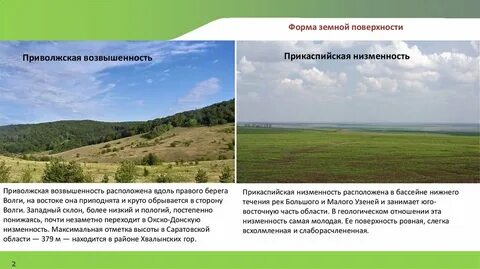Формы земной поверхности родного края