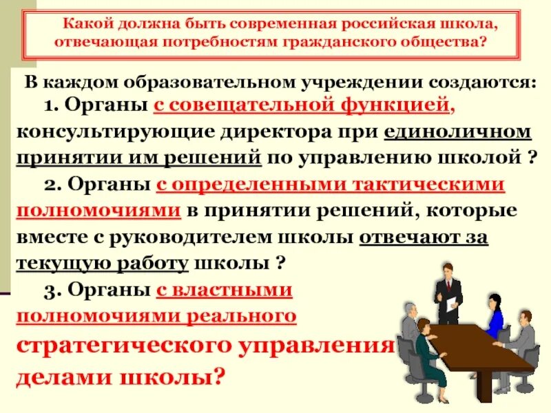 Суть современности. Школа это гражданское общество. Какой должна быть современная школа. Субъекты гражданского общества. Совещательные органы при директоре школы.