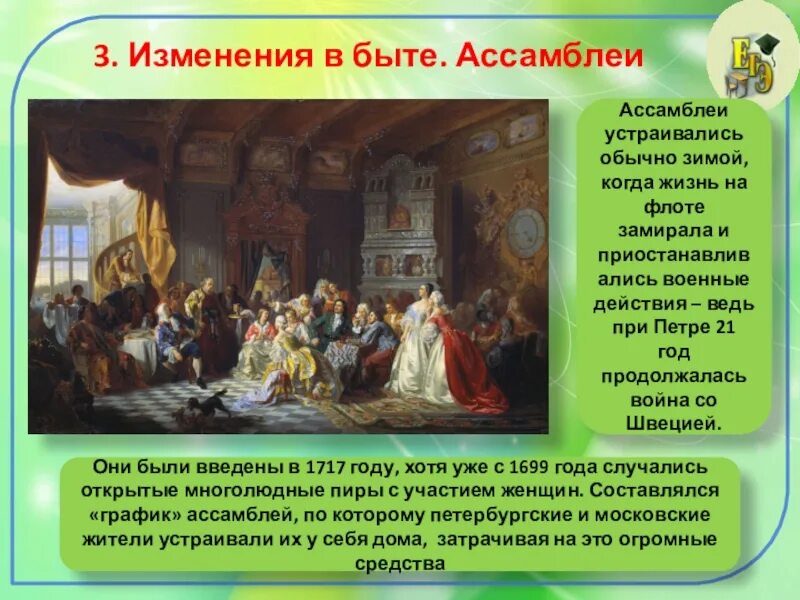 Быт при петре 1 сообщение. Изменения в быту при петре 1. изменение в быту. ассамблеи это кратко. ассамблеи при петре 1 кратко.