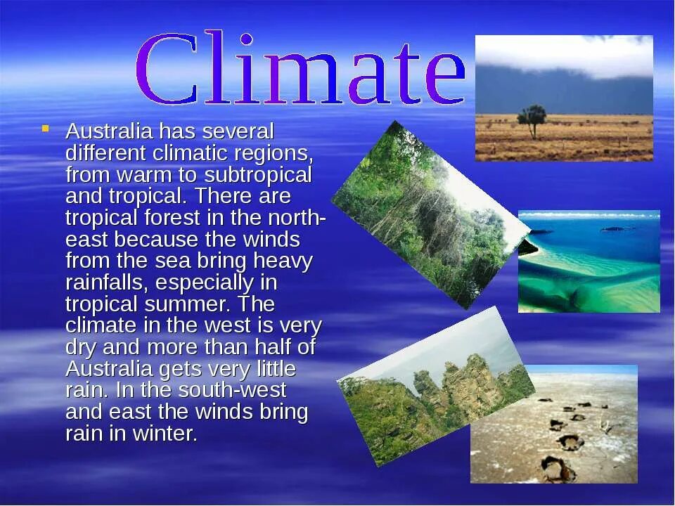 Different climate. Климат Австралии на английском. Климат на английском. Weather in Australia презентация. Презентация про Австралию на английском языке.