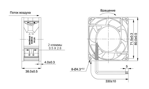 Вентилятор RQA 8038hsl 220 VAC. Вентилятор 80х80х38 220в. Вентилятор 80х80 диаметр вентилятора. Вентилятор ja0838h2bon-t 220b 80х80х38мм, шт.. Направление воздуха вентилятора