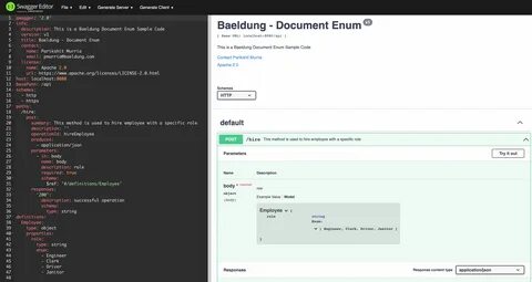 Swagger editor