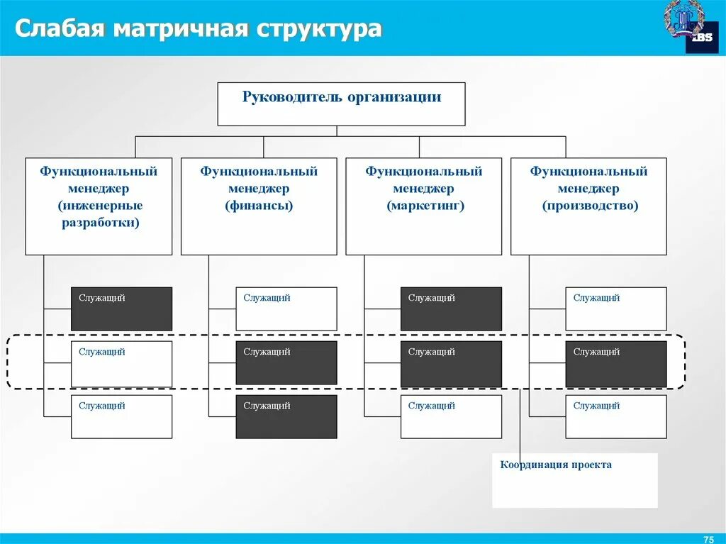 Слабая матричная организационная структура. Структура организации слабая матричная. Слабая матрица управление проектами. Сильная матричная структура управления проектом. Слабая матрица сильная матрица