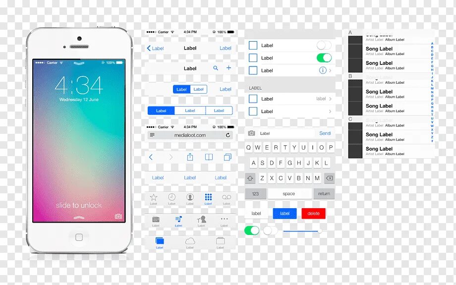 Element ios. Интерфейс ios. элементы интерфейса айфона. элементы интерфейса мобильного приложения в ios. элементы интерфейса в приложении айфон.