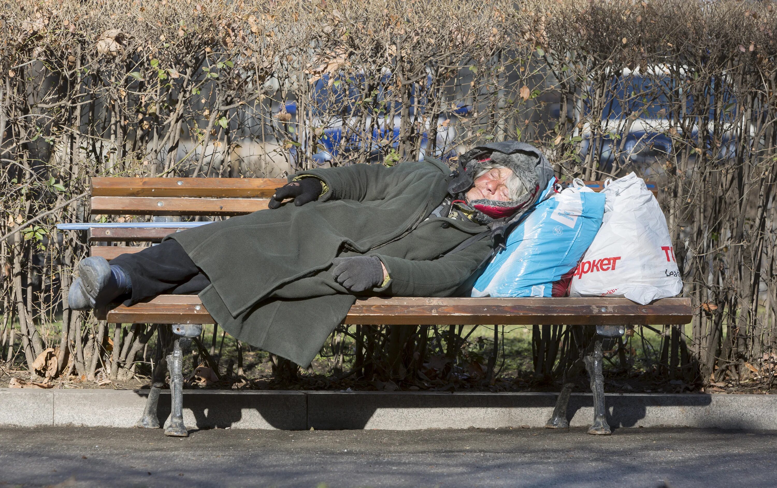 Засыпает в парке вечер