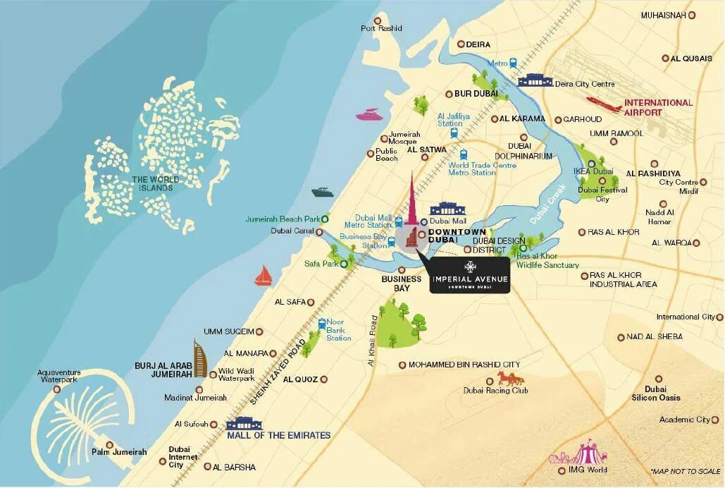 Карты в дубае принимают. Карта Дубая Дубай Молл на карте. Бурдж Халифа на карте Дубая. Районы Дубая на карте. Даунтаун Дубай на карте.