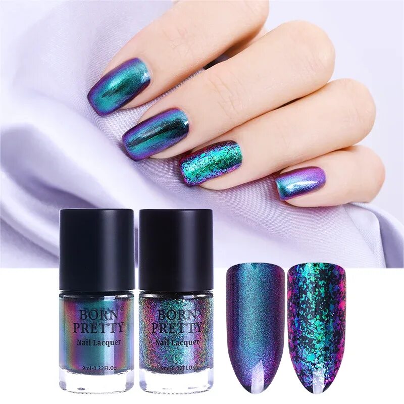 Гель хамелеон. Лак Chameleon 2k. Лак для ногтей Борн Претти. Лак для ногтей born pretty Nail Lacquer. Втирка Борн Претти.