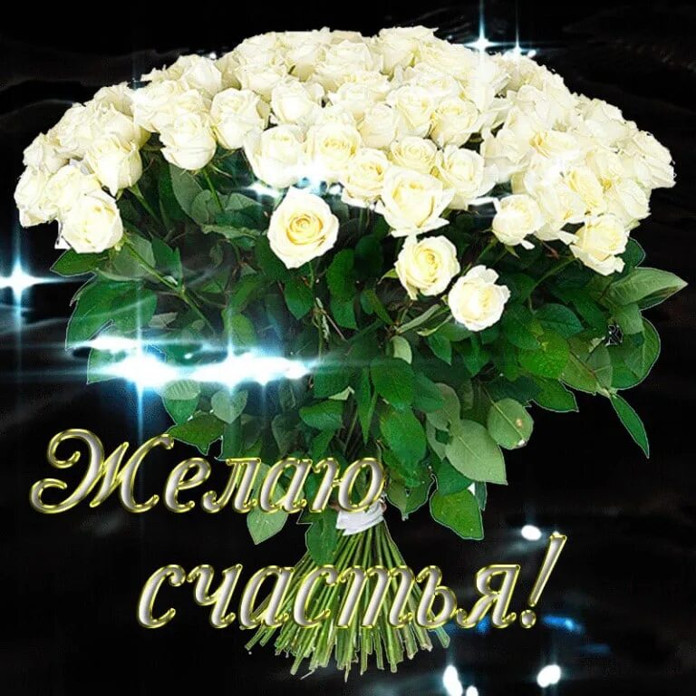 Цветы поздравления. Желаем счастья. Открытки с белыми розами. Цветы для Иришки.