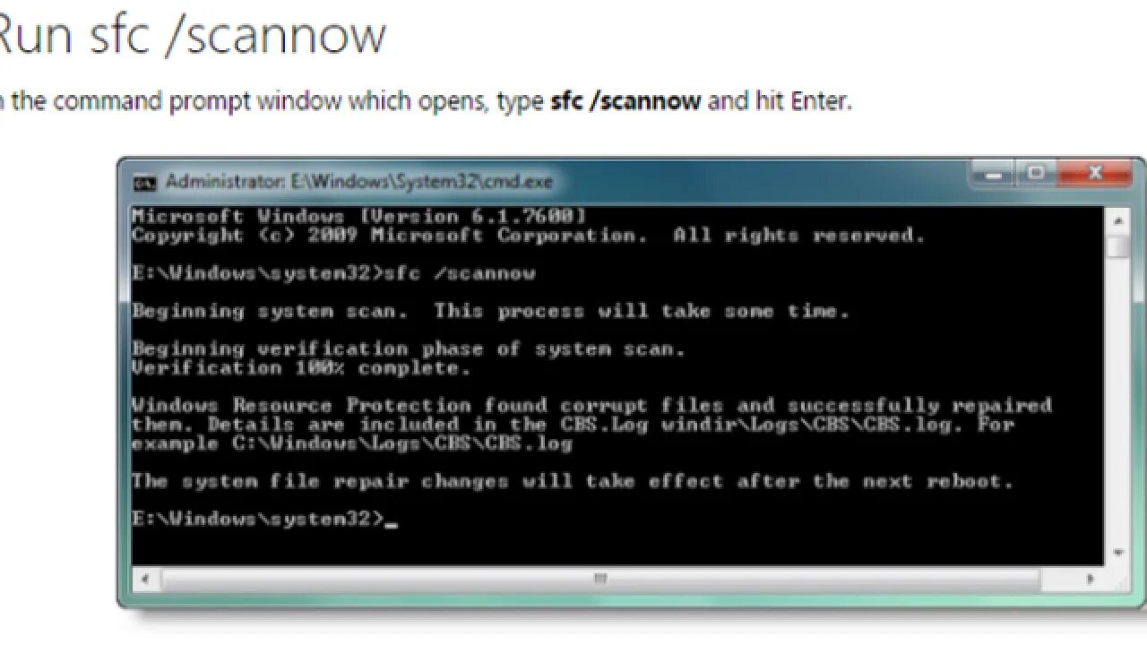 System file repair