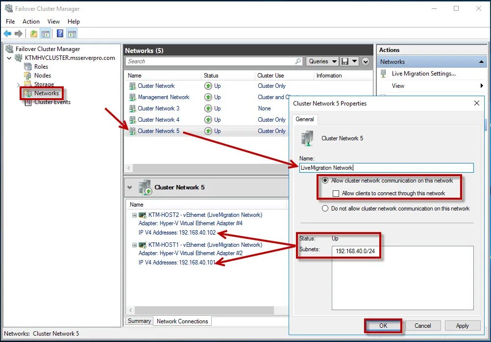 Apply network setting