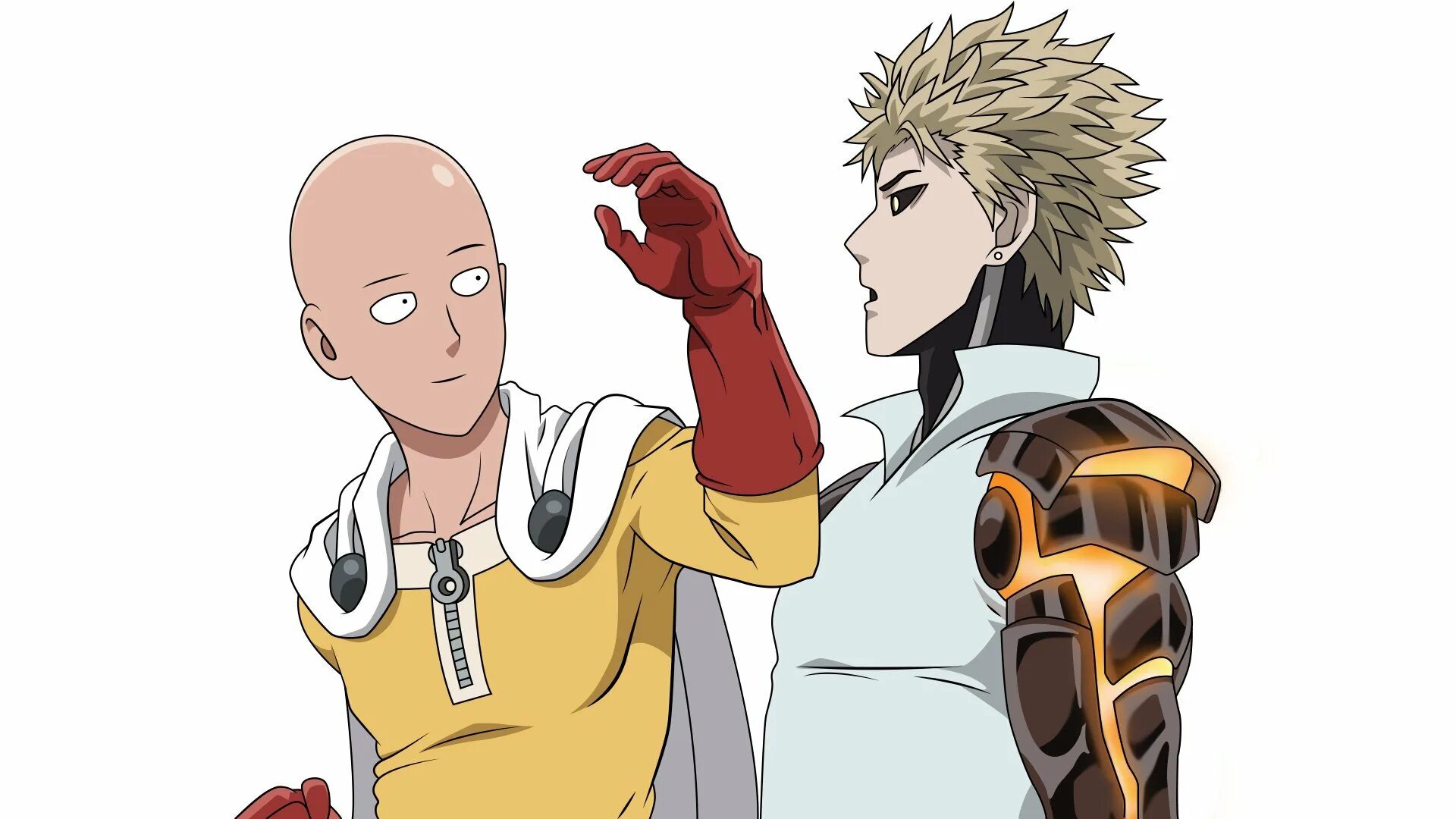 Ванпанчмен шторм. Генос Ванпанчмен. One Punch man Генос и Сайтама.