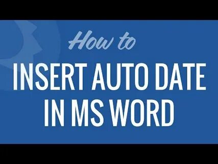 Insert date