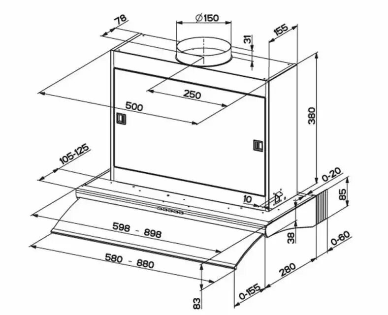 Вытяжка быстрее. Вытяжка Faber 90 см чертеж. Kuppersberg вытяжка встраиваемая slimbox90x схема сборки. Встраиваемая вытяжка Faber Velvet x/v a90. Вытяжка Фабер встраиваемая 60 для кухни.