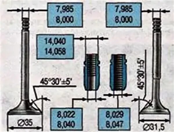 Размеры клапанов ваз 8 клапанов. Впускные и выпускные клапана ВАЗ 2114. Направляющая втулка клапана ВАЗ 2107. Впускной и выпускной клапан ВАЗ 2106. Направляющие клапанов ВАЗ 2114.