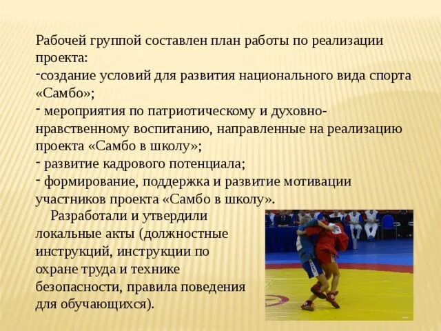 Проект самбо для 4 класса Всероссийский проект "Самбо в школу" презентация онлайн