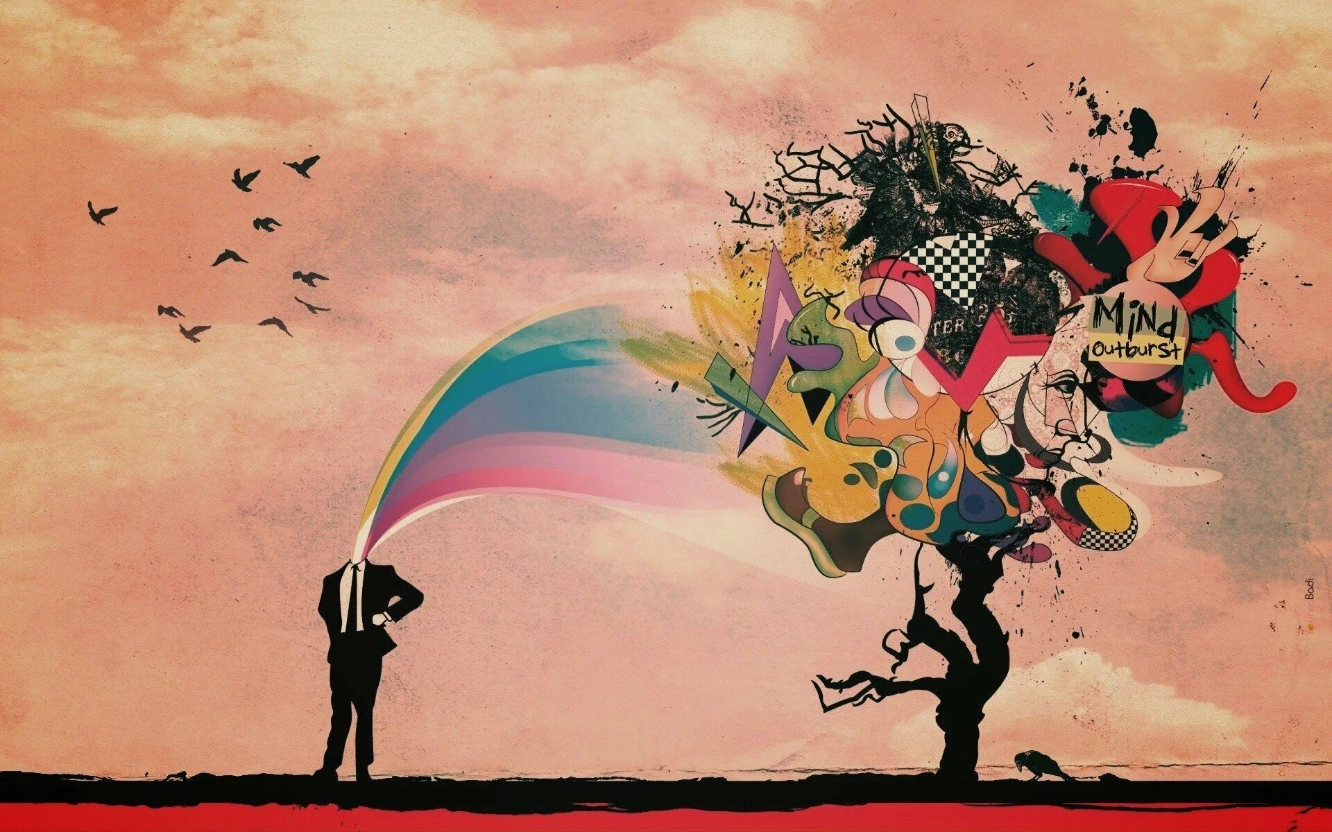 Креативный рабочий стол. Ум и сердце. Космос в голове. Абстракция смысл. Абстракция смысл.