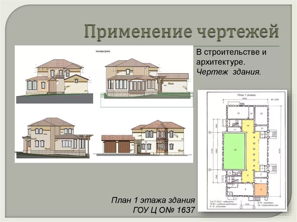 Применение чертежа