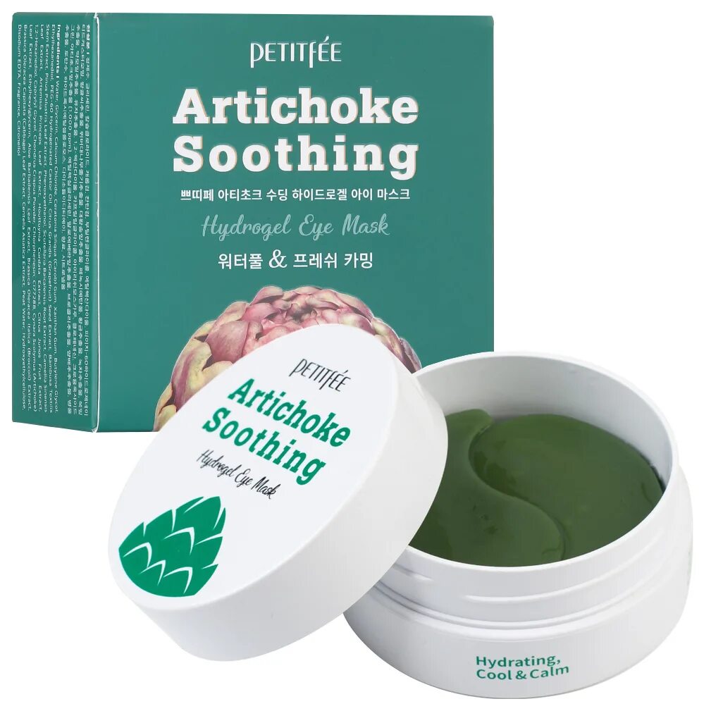 Soothing eye mask. [petitfee] гидрогелевые патчи для глаз артишок artichoke soothing hydrogel eye mask, 60 шт. Патчи с артишоком petitfee. Патчи петитфи артишок. Патчи петитфи артишок.