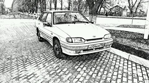 Раскраска машина 14