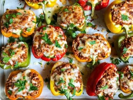Перец фаршированный гречкой и овощами