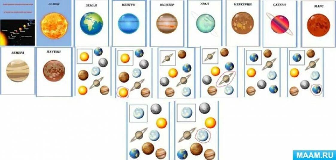 Дидактическая игра разложи планеты правильно. Карточки с изображением планет. Планеты солнечной системы для детей дошкольного возраста. Дидактическая игра солнечная система