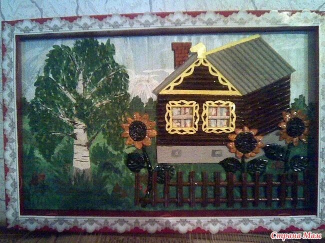Создать панно деревня. Панно &quot;домик&quot;. панно деревенский домик. панно домик из природного материала.