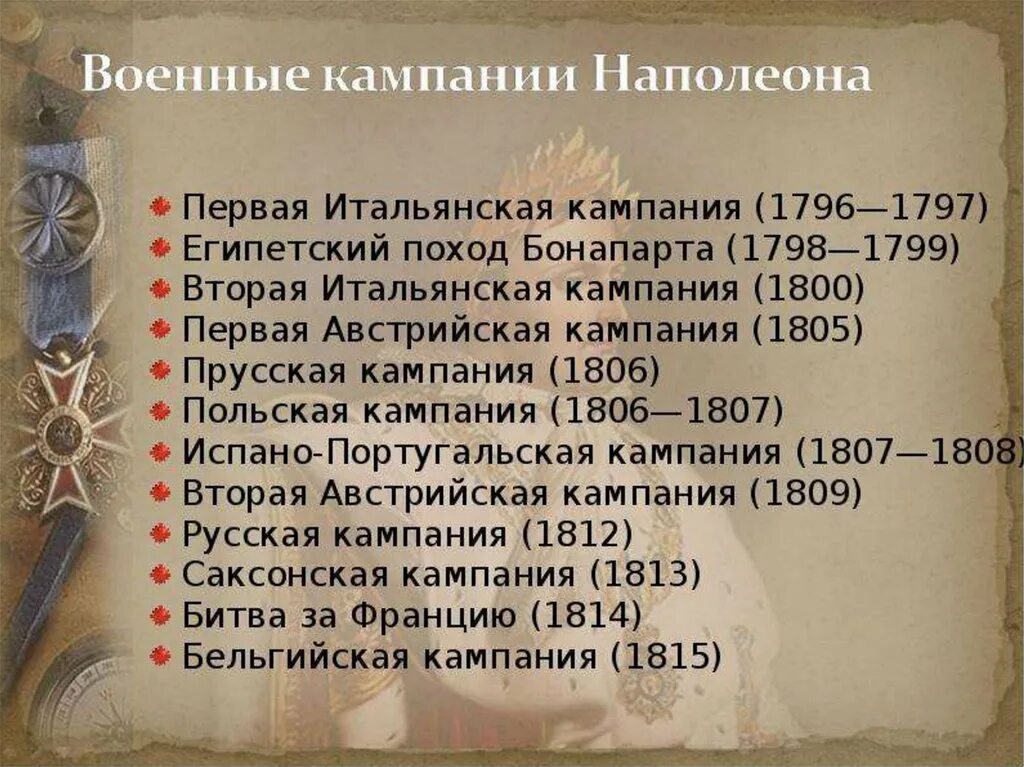 Первый поход наполеона