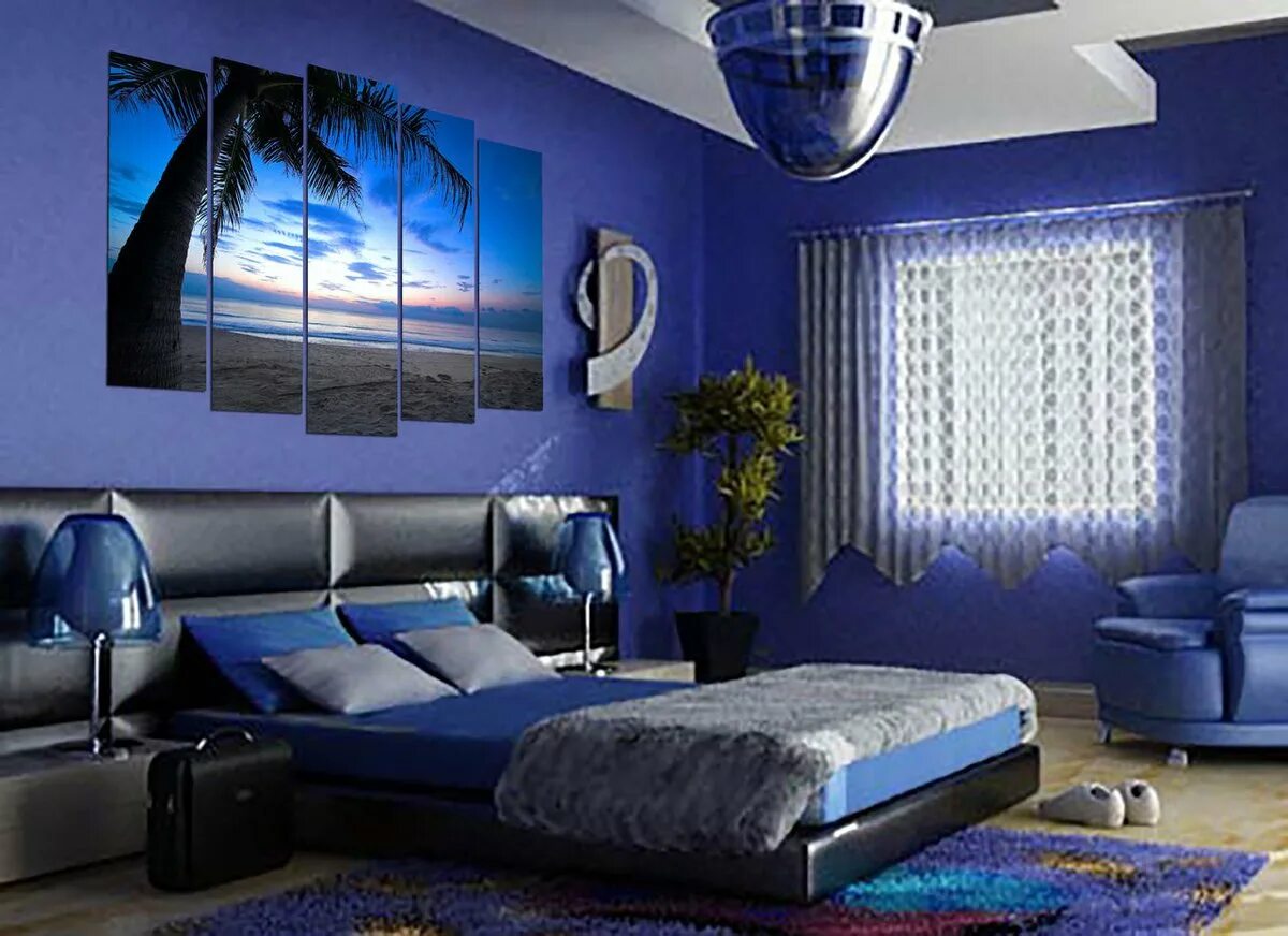 Красивые синие комнаты. Спальня в синем цвете. Синий цвет в интерьере. Интерьер спальни в синих тонах. Комната в синем цвете.