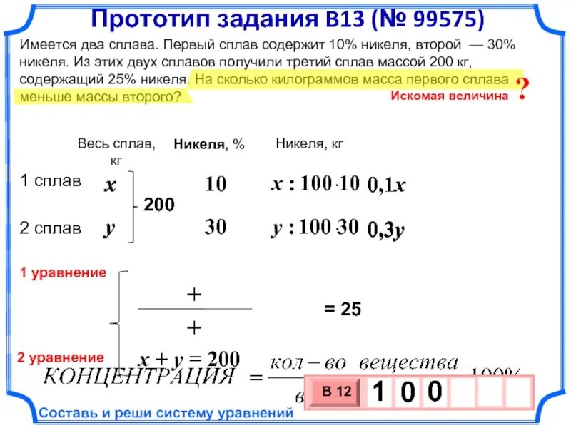 Имеется два сплава первый 45 никеля. Имеются 2 сплава первый содержит 10 никеля второй 30. имеется два сплава первый содержит 10 никеля второй 30 никеля. имеется два сплава. первый сплав содержит 15 % меди, второй —. математика 99575.