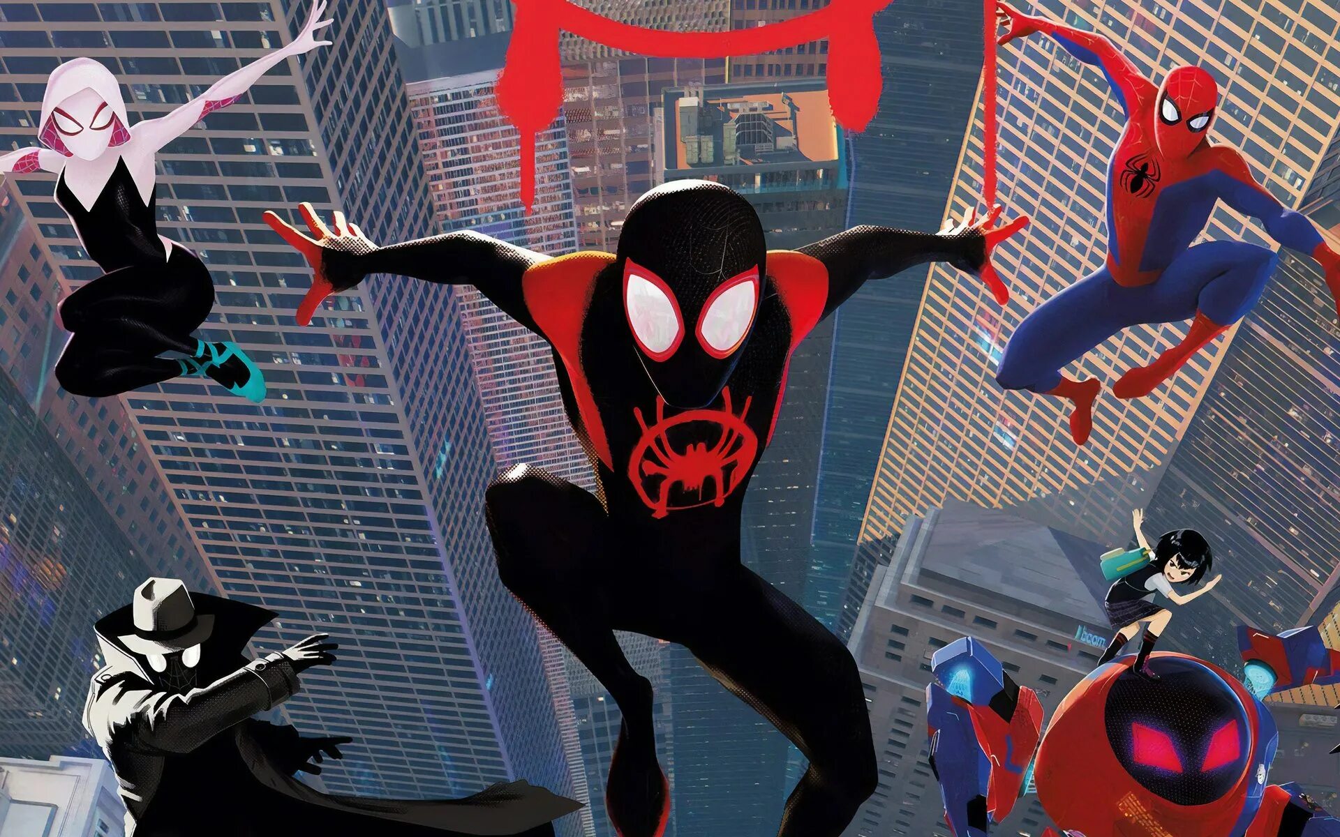 Как называется человек паук через вселенную. Spider man into the spider-verse 2. spider man into the spider-verse. человек паук spider verse. spider man spider verse тоби магуайр.