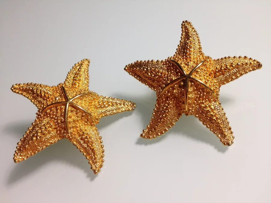Серьги морская звезда. Золотые серьги в виде морской звезды. Морская звезда украшение. Серьги в виде морской звезды.