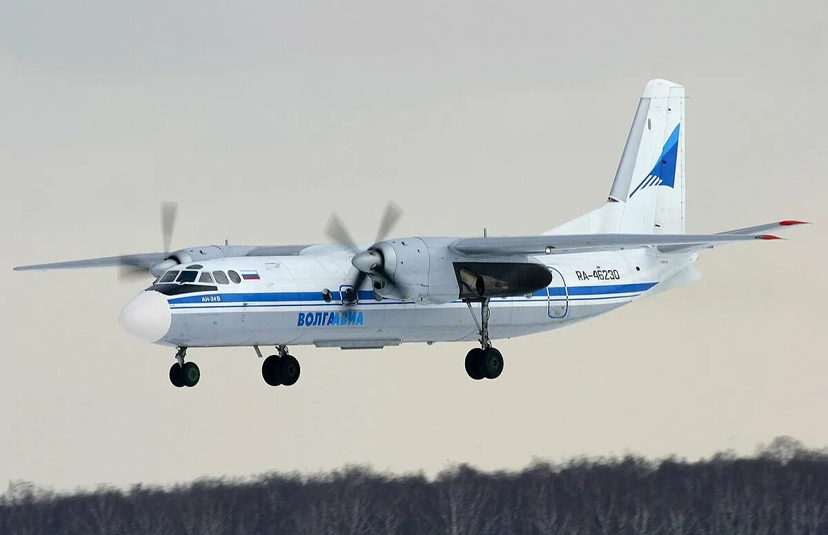 Ан-24 - турбовинтовой пассажирский самолет Самолет, Авиация, Россия