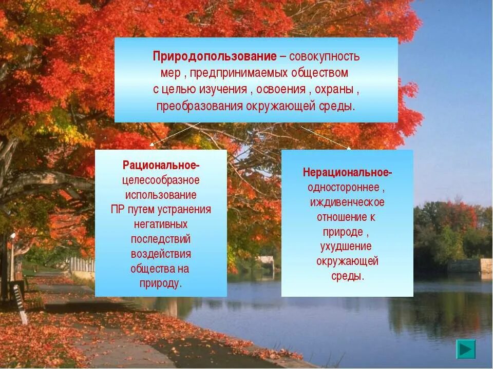 Природные ресурсы и охрана окружающей среды. Охрана и рациональное использование природы. Рациональное использование природных ресурсов и охрана природы. Мероприятия по охране природных ресурсов.