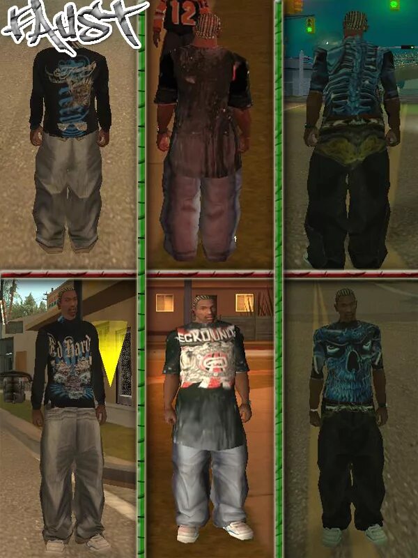 Мод на одежду в гта. GTA San Andreas магазины одежды. Сан андреас костюмы. ГТА Сан андреас костюмы. ГТА Сан вся одежда.