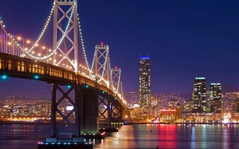 Обои на рабочий стол: Мосты, Сан Франциско, Бэй Бридж, Сделано Человеком - скача