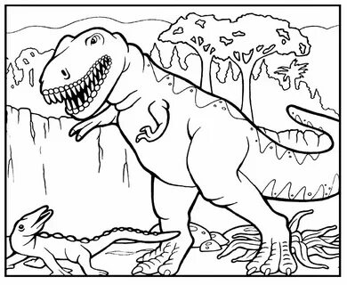 50+ Desenhos de T-Rex para colorir e imprimir - Como fazer em casa