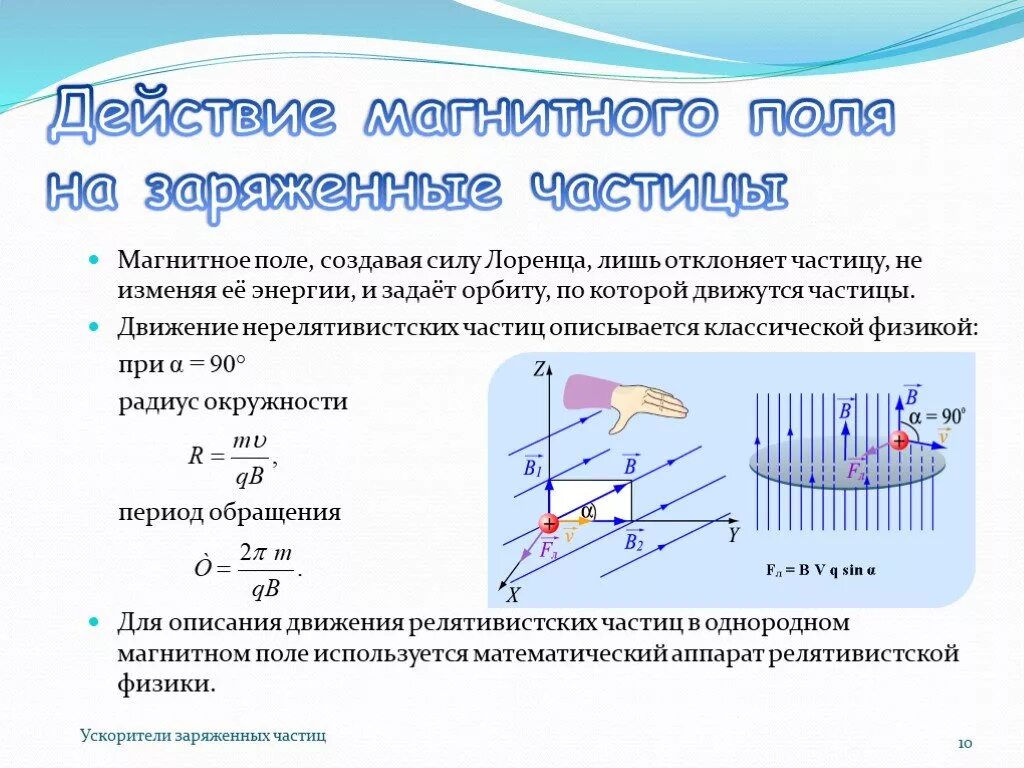 Магнитное поле в ускорителях заряженных частиц. Сила Лоренца для магнитного поля. Движение частицы в магнитном и электрическом поле формулы. 2.Движение заряженных частиц в магнитном поле.. Движение заряда в магнитном поле.