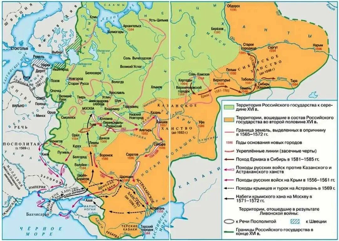 Территория российского государства при Иване 4. Внешняя политика России во второй половине 16 века карта. Российское государство в середине и второй половине 16 века карта. Российское государство во второй половине XVI В карта.