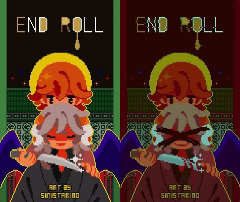Rolling end. End roll мирей. догма спрайты end roll. mireille nif end roll. end roll игра сюжет.