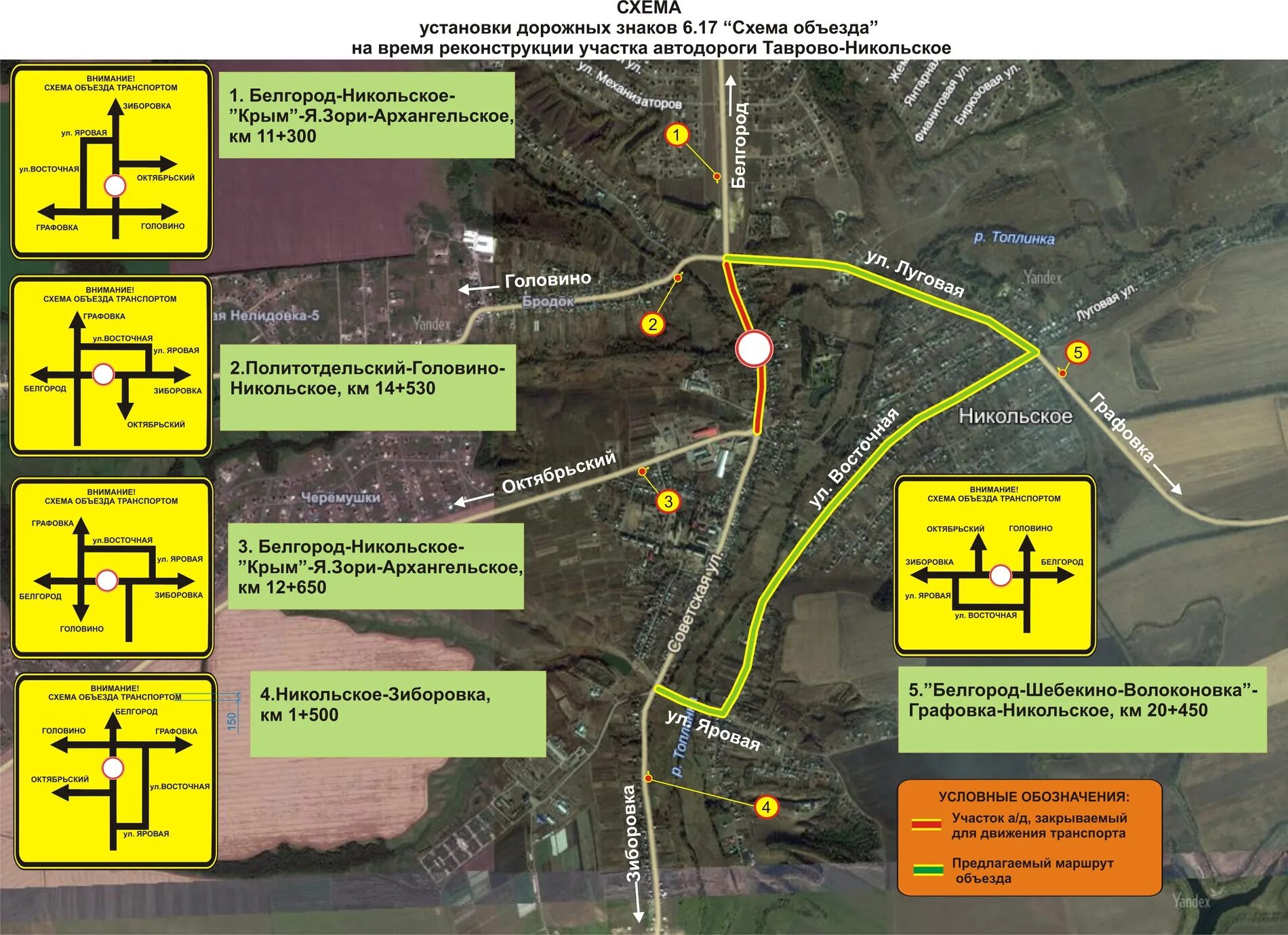 Схема объезда участка реконструкции дороги. Схема объезда ремонтируемого участка. Знак схема объезда. Объезд ремонтного участка. Никольское белгородский район на карте