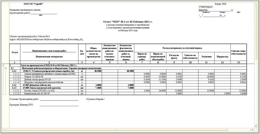 Отчет о расходах образец. Форма м-29 списание материалов. 29 Форма списания материалов. М-29 В строительстве пример заполнения форма. М29 форма эксель.