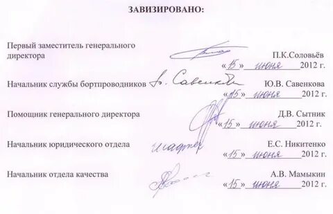 Визирование проектов документов